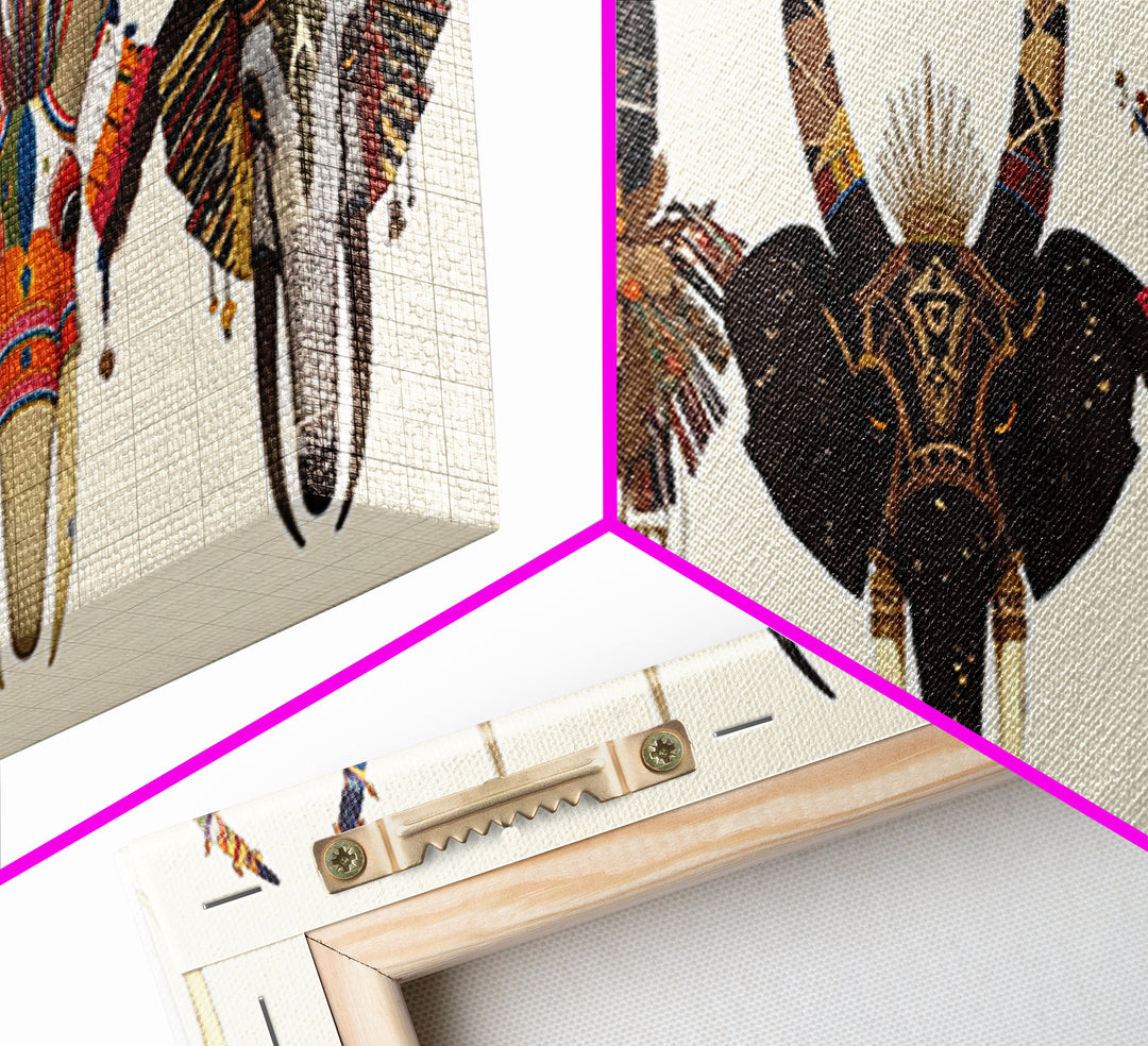 Horned African Animal Skull Masks Wall Art, Tribal Mask Art, African Safari Art, Cultural Wall Decor, Statement Piece Gift