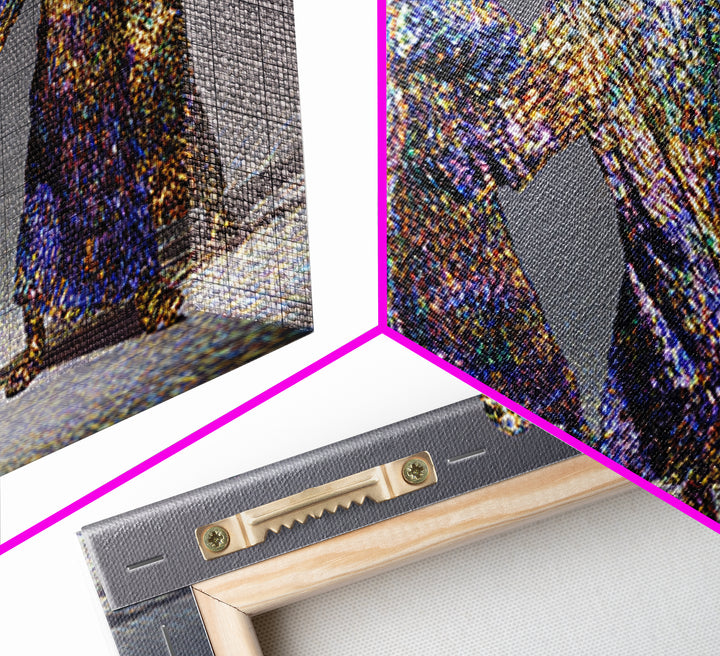 Shimmering Abstract African Figures Dancing Framed Canvas Print, Gold Black Art, Contemporary Afrocentric Wall Decor, Luxury Canvas Art