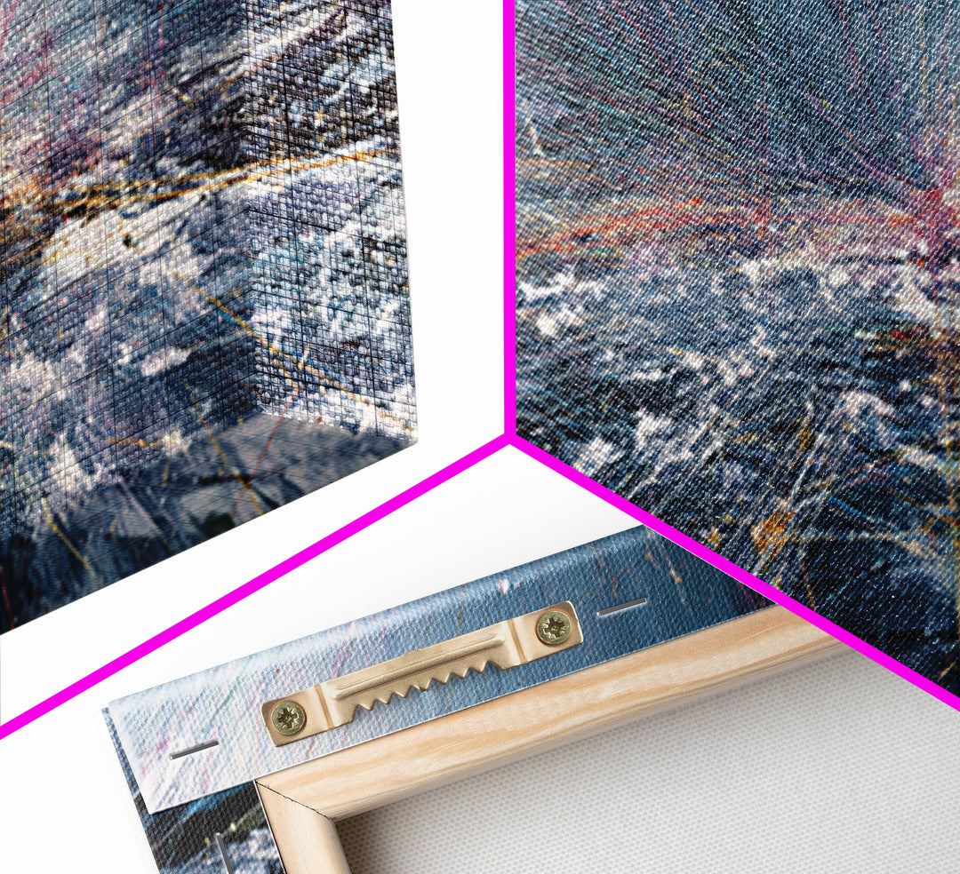Blue Storm Abstract Ocean Horizon Canvas Print, Contemporary Wall Art, Modern Canvas Art, Bedroom Wall Decor, Ready To Hang Art