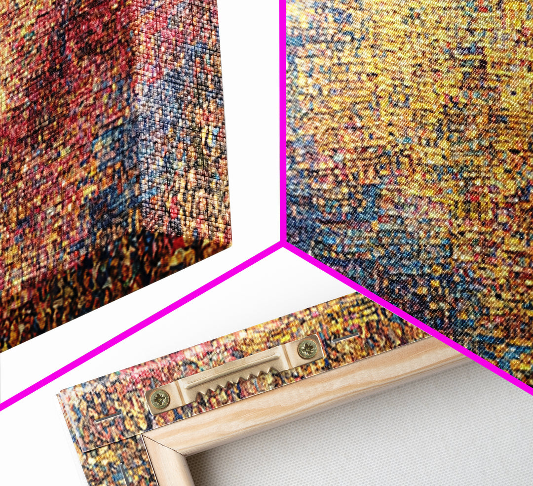 Abstract Crowd Mosaic Wall Art, Colorful African Art Abstract Canvas Print, Modern Textured Art, Statement Home Decor, Gift