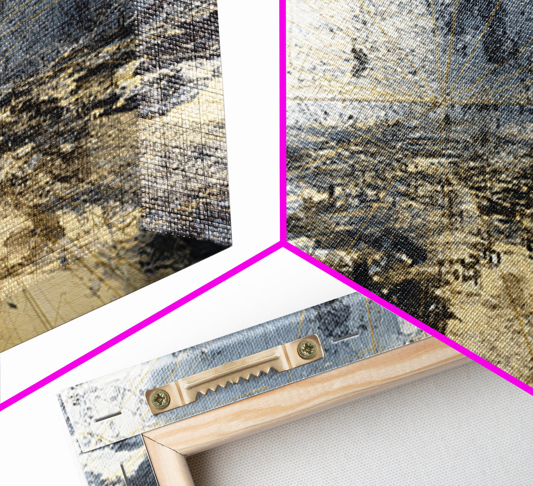 Storm Over African Landscape Wall Art, Abstract Canvas Print, Earth Tone Modern Art, Large Statement Living Room Office Decor