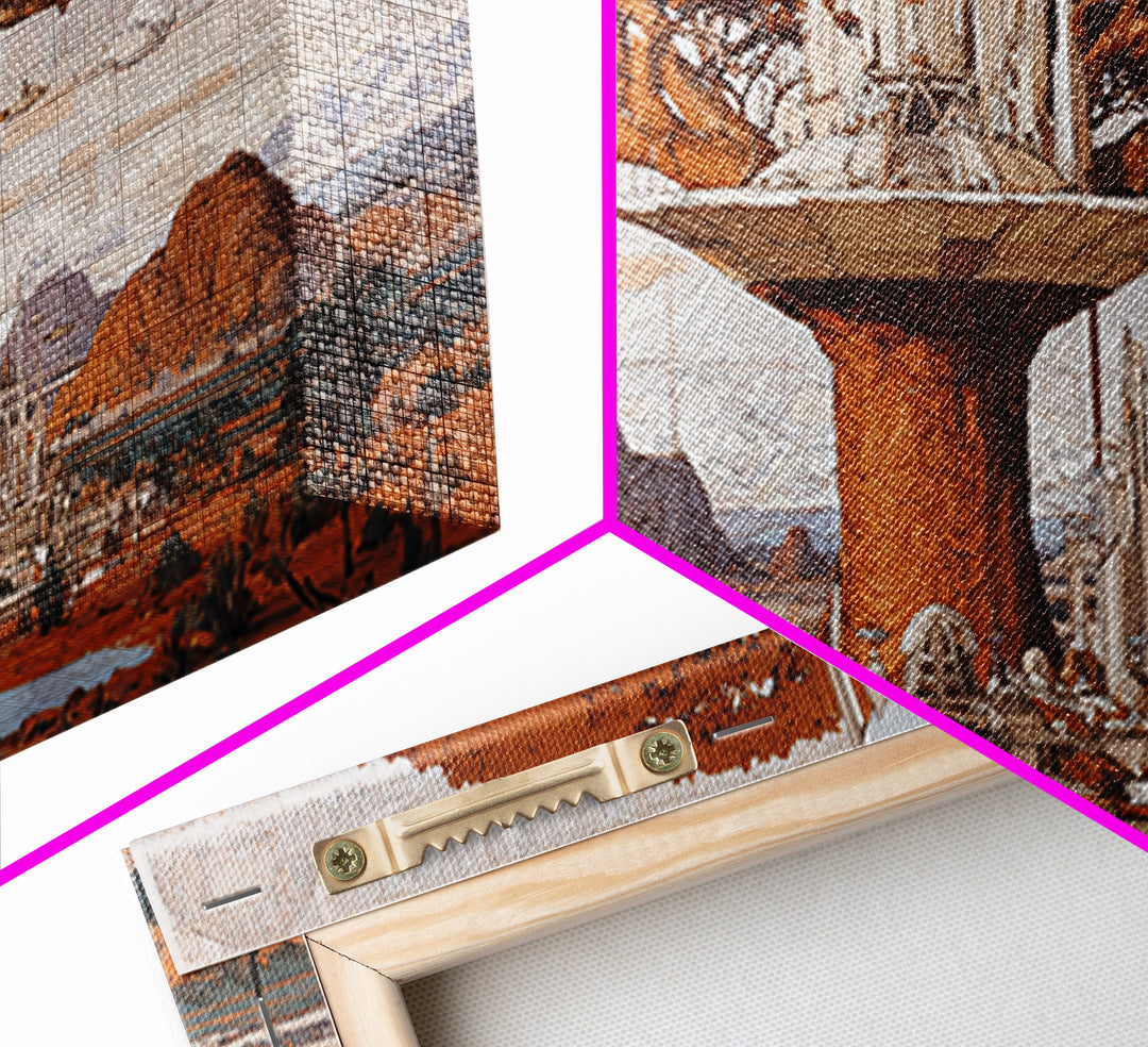 Sepia Baobab Tree Megacity In African Landscape Wall Art, African Tree, African Safari Art, Earth Tone Wall Art, Home Decor