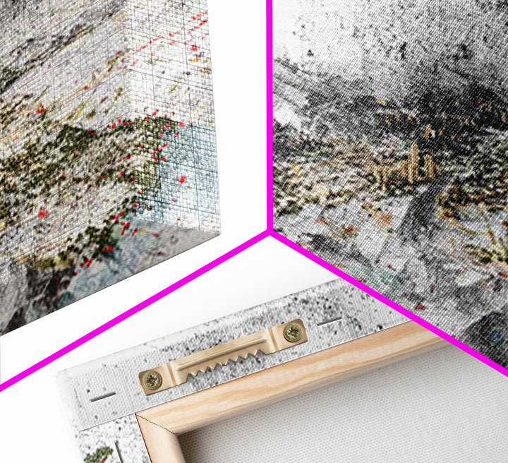Monochrome Abstract Future City Wall Art, African Inspired Urban Landscape Print, Modern Office Decor, Large Canvas Decor