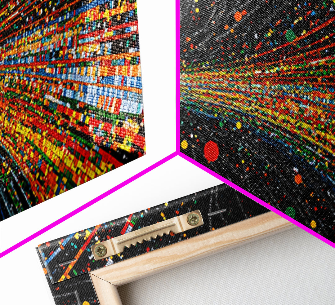 Cosmic African Abstract Vortex Wall Art, Afrofuturism Canvas Print For Modern Office Decor, Digital Art, And Statement Decor