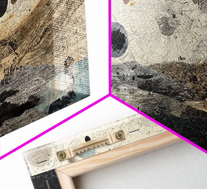 Surreal Planetary Desert Map Landscape Canvas Print, Abstract Wall Art, Dreamy Wall Art, Modern Home Decor, Office Decor