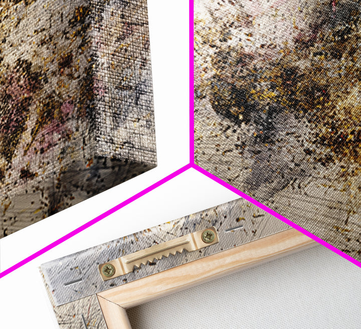 Gold And Blush Abstract Energy Wall Art, African Art Abstract, Modern Canvas Art, Textured Art Print, Elegant Home Decor