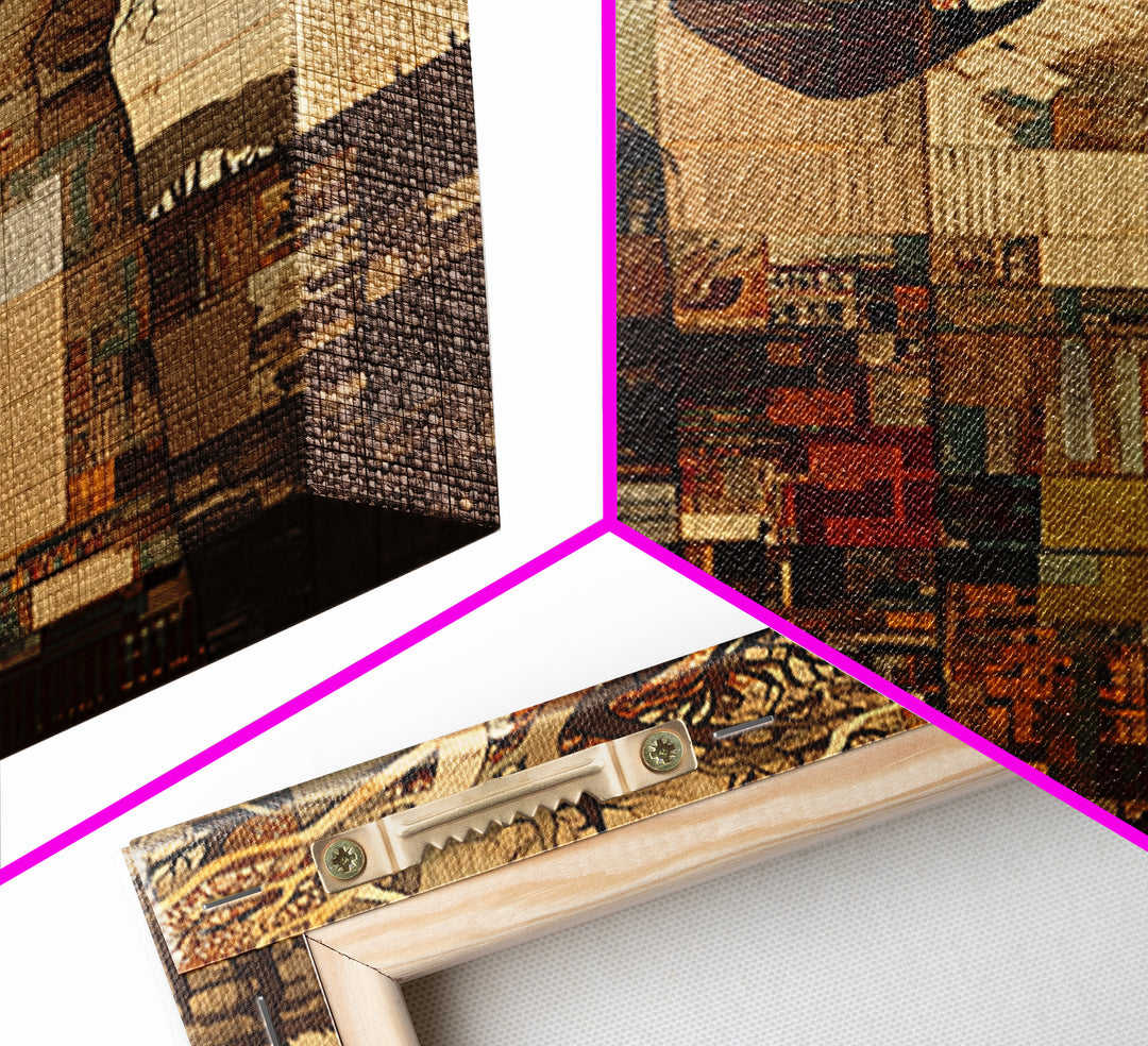 Patchwork Baobab City Tree Wall Art, Abstract African Art, Modern African Art, Urban Wall Art, Statement Home Decor Gift