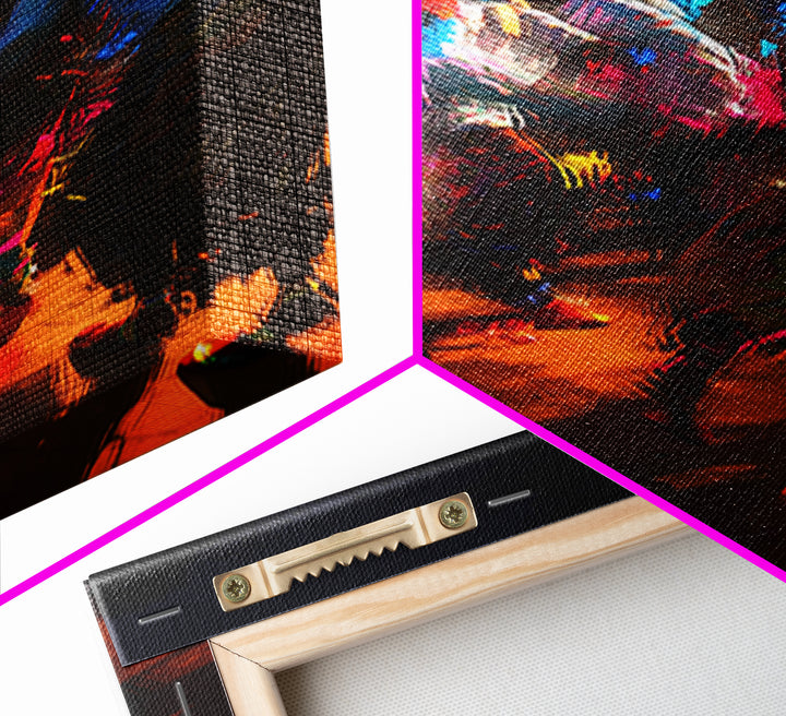 Vibrant Night African Festival Dancers Wall Art, Colorful Celebration Print, Cultural Decor, Afrocentric Statement Piece