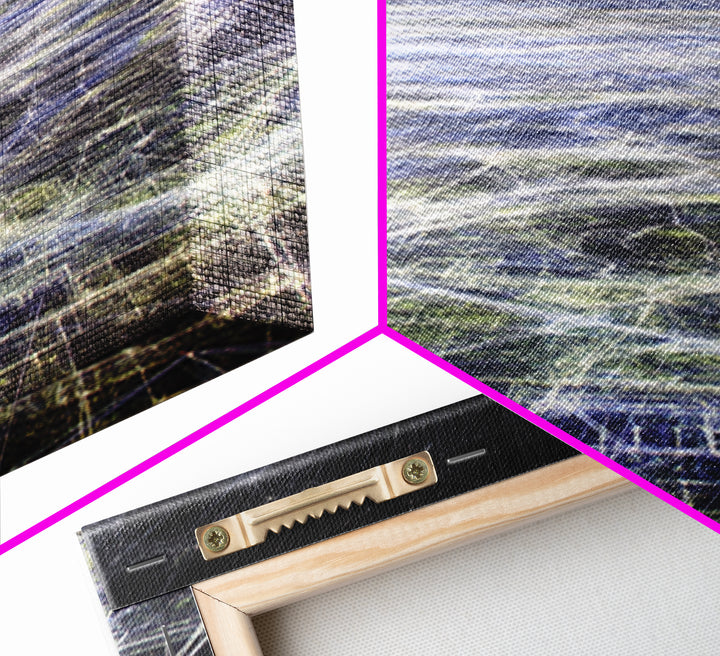 Futuristic Earth Data Horizon Canvas Print, Afrofuturism Decor, Digital Network Art, Modern Space Wall Decor For Office Gift