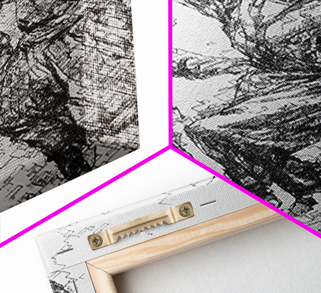 Leaping African Dancers Ink Sketch Wall Art, Black And White Cultural Dance Print, Afrocentric Home Decor, Gallery Art Gift