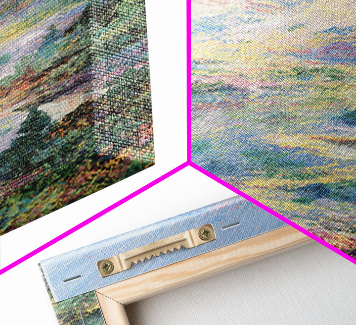 Luminous River Sunrise Landscape Framed Canvas Print, Dreamy Wall Art, Nature Scene Art, Serene Living Room Decor, Home Decor Gift