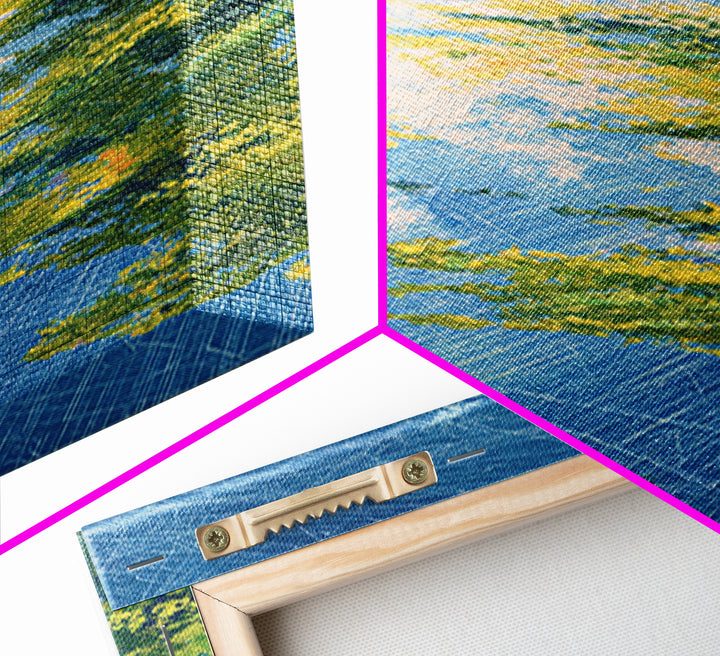 Blue Green Abstract African Landscape Canvas Print, Modern Wall Art, Nature Scene Art, Textured Home Decor For Living Room