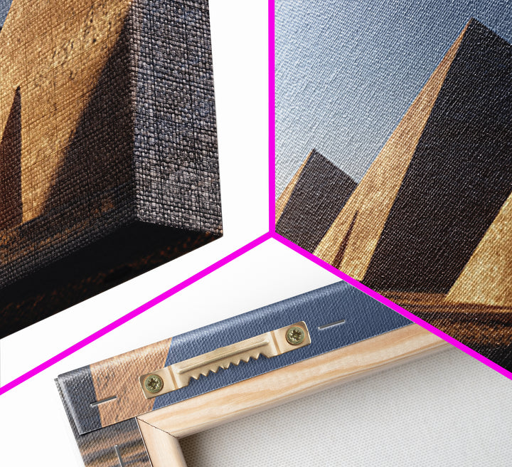 Row Of Monumental Pyramids Wall Art, African Egyptian Art Print, Modern Architecture, Desert Landscape, Statement Wall Decor