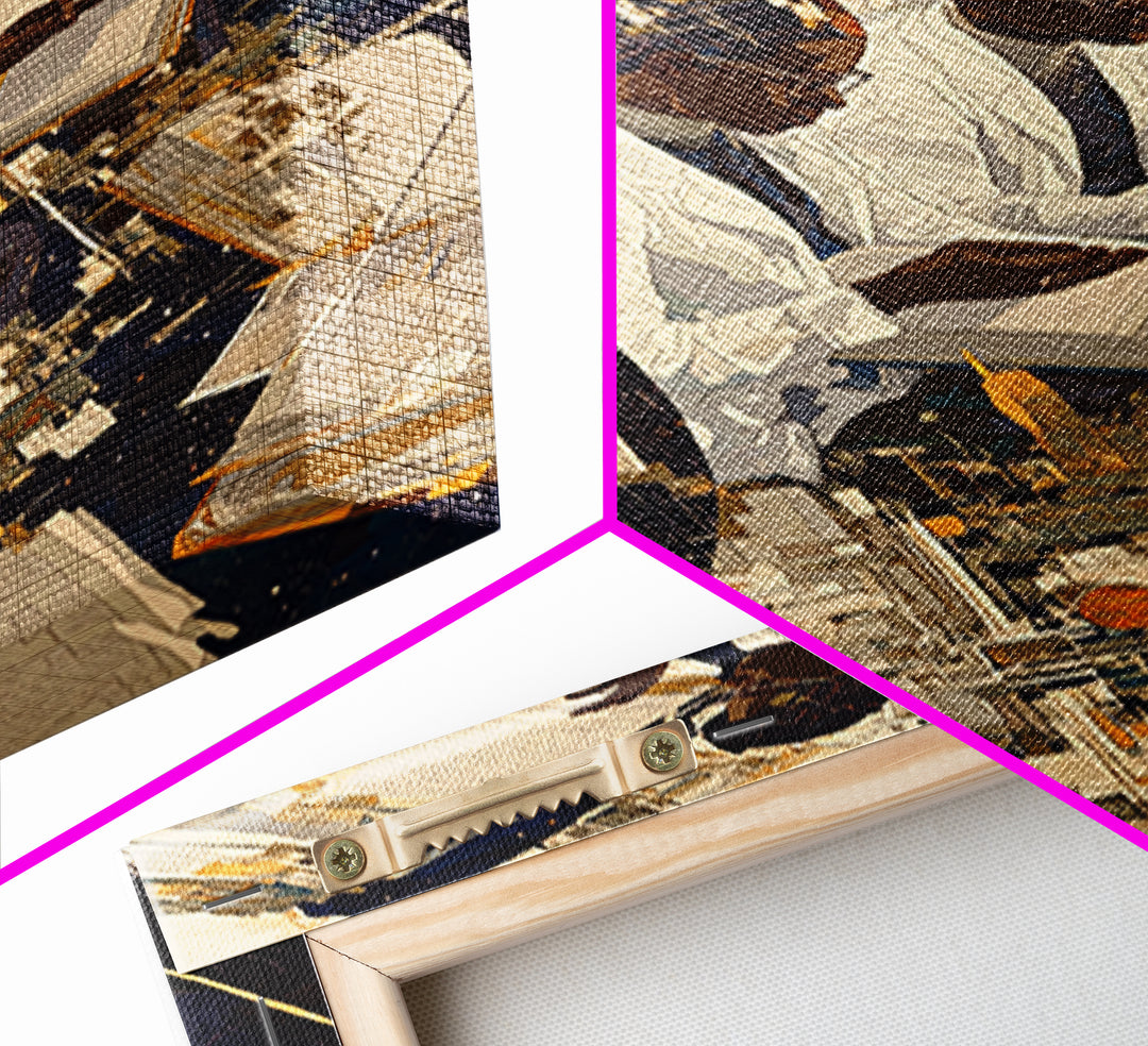 Black African Scholars Reading Floating Books Wall Art, Afrofuturism Decor, Black History Gift, Modern Cultural Canvas Print