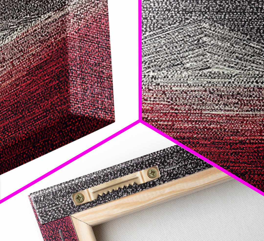White Pyramid Over Crimson Horizon Wall Art, African Egyptian Art, Geometric Wall Art, Modern Black Decor, Statement Gift