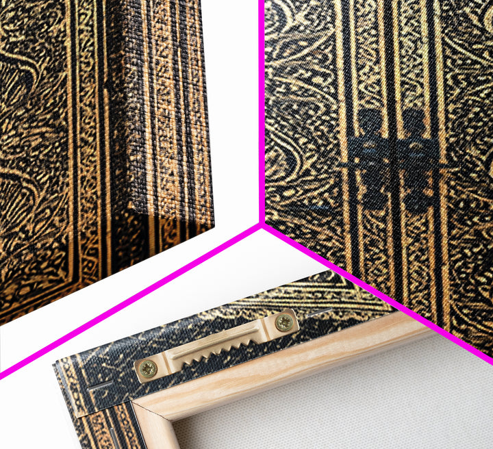 Black And Gold Ornate African Door Canvas Print, African Wall Art, Luxury Canvas Art, Spiritual Wall Decor, Boho Decor, Gold Black Canvas