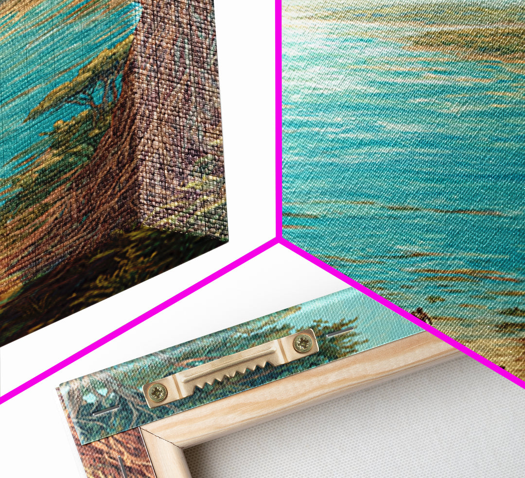 Turquoise African River Landscape Canvas Print, Jungle African, Safari Art, Nature Scene Art, Large Wall Art, Home Decor Gift