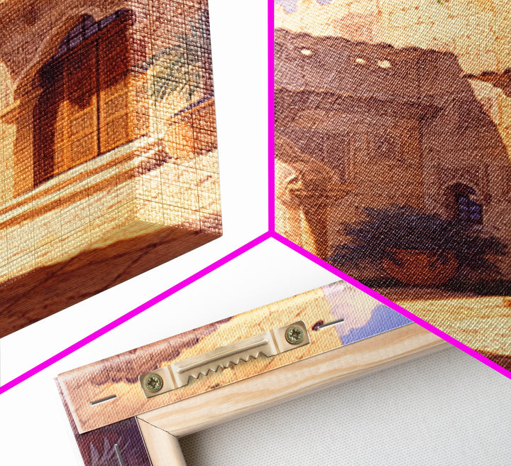 Golden African Palace Courtyard Wall Art, Arched Architecture, African Inspired, Luxury Art, Cultural Wall Decor, Home Decor Gift