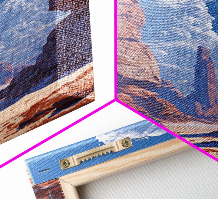 Red Desert Rock Spires With Tiny Riders Wall Art, African Landscape, Safari Art, Large Wall Art, Nature Scene Art, Office Decor