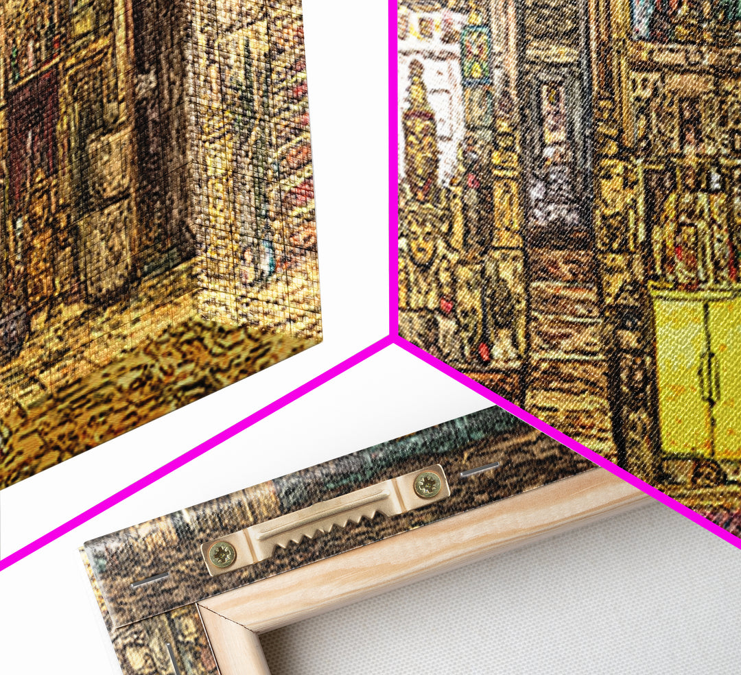 Rustic Artist Studio Interior Wall Art, Bohemian Home Decor, Gallery Wall Art Prints, Unique Living Room Canvas Print, Housewarming Gift