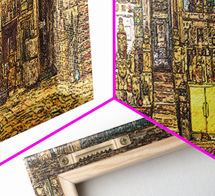 Rustic Artist Studio Interior Wall Art, Bohemian Home Decor, Gallery Wall Art Prints, Unique Living Room Canvas Print, Housewarming Gift