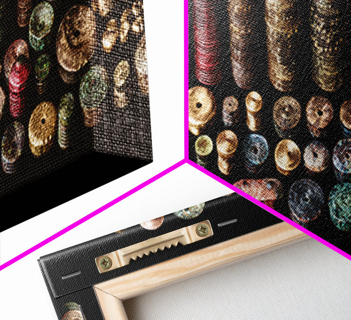 Ancient African Beads And Bronze Relics Canvas Print Tribal Art Decor Ethnographic Collection Wall Decor For Boho Home Gift