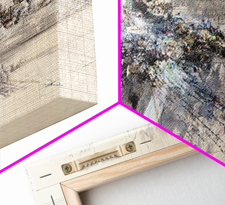 Neutral Ink Architectural Abstract Wall Art, Modern Canvas Art, Beige Wall Art, Office Decor, Contemporary Gallery Print