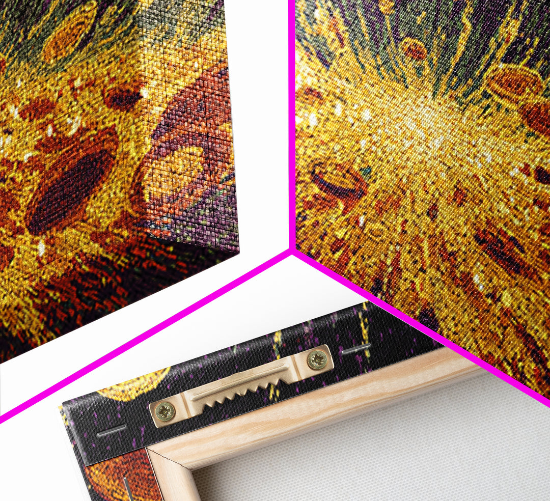 Golden Cosmic Burst Wall Art, Abstract Art, Black And Gold Art, Modern Wall Decor, Luxury Canvas Print, Statement Wall Decor