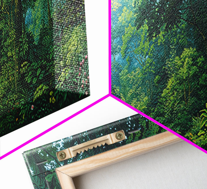 Verdant Tropical Canopy Forest Canvas Print, Lush Green Nature Wall Art, Jungle Landscape Decor, Unique Home Decor Gift Idea
