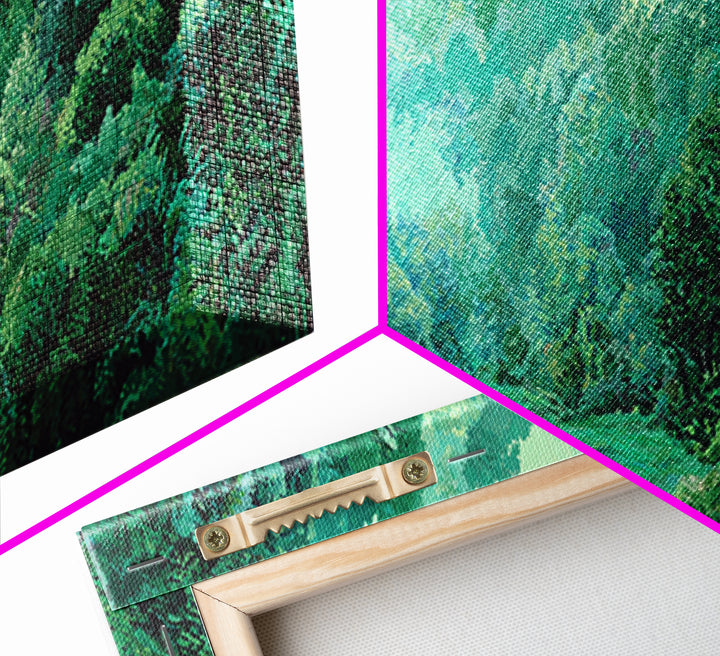 Misty Emerald African Rainforest Landscape Wall Art, Jungle African Safari Decor, Nature Scene Art, Green Living Room Decor