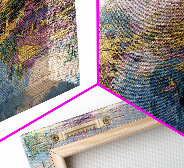 Pastel River Valley Abstract Landscape Wall Art, African Landscape, Modern Canvas Art, Earth Tone Wall Decor, Large Decor Art
