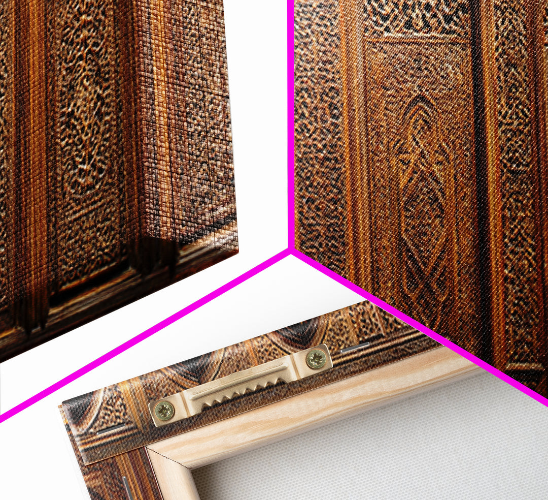 Ornate Golden Arched Door Wall Art, Moroccan Travel, African Decor, Cultural Wall Decor, Bohemian Decor, Elegant Home Gift