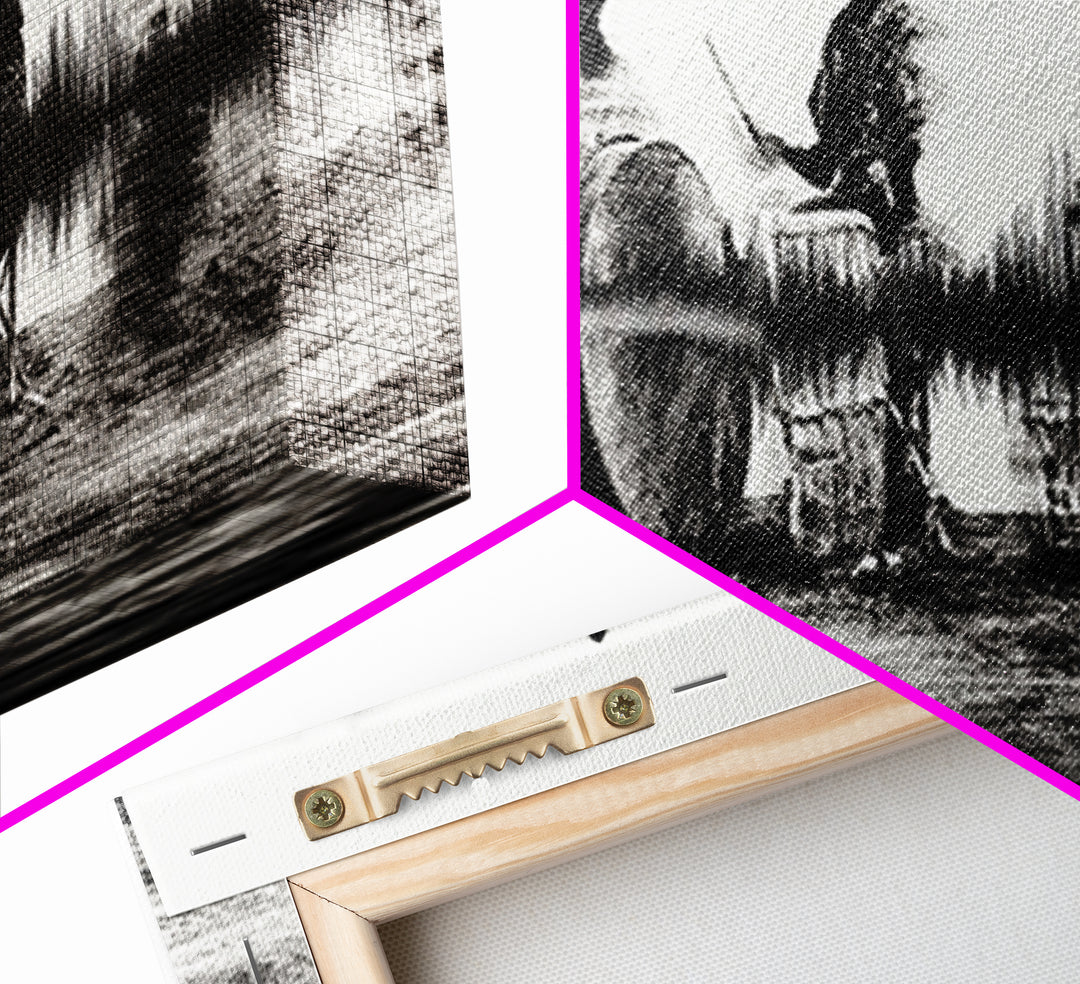 Black And White African Drummers Silhouette Wall Art, Tribal Music Decor, Afrocentric Canvas Print, Cultural Living Room Art