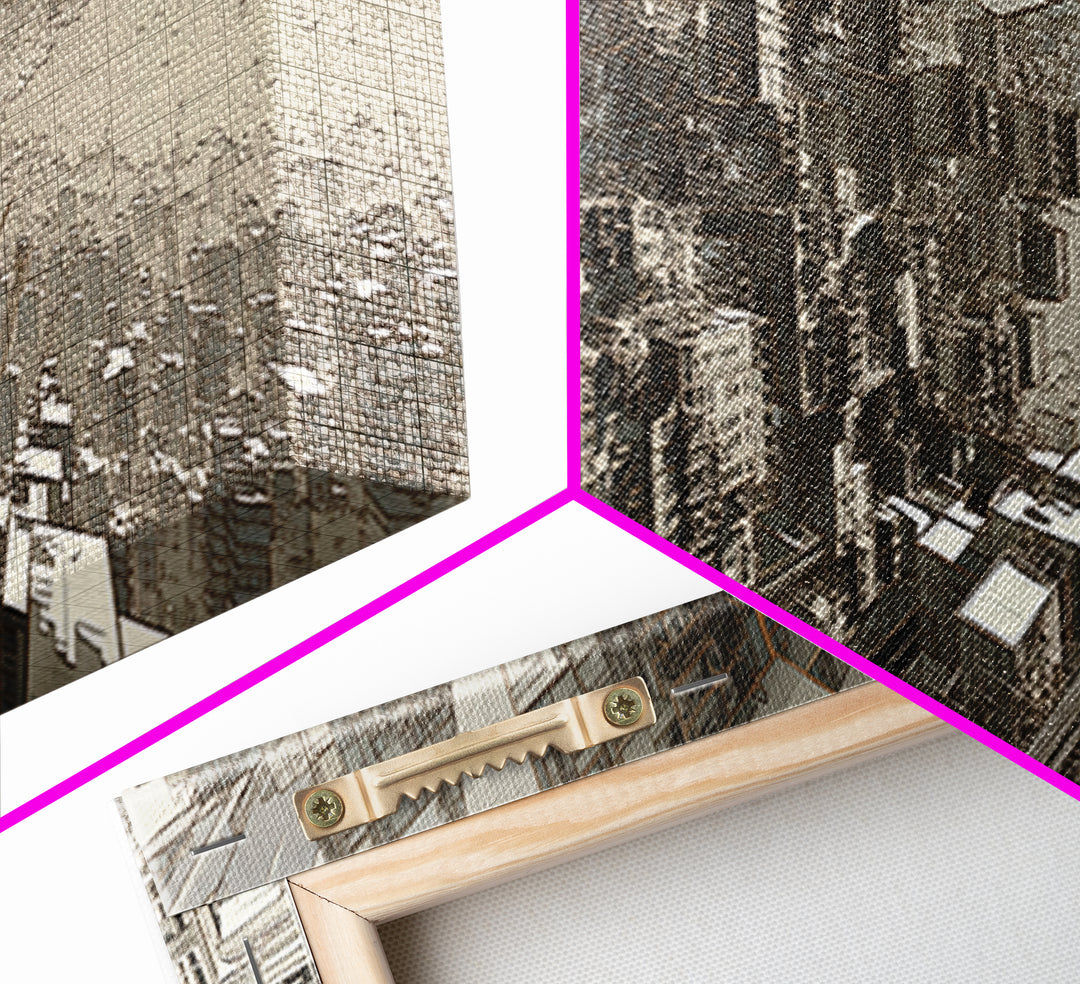 Futuristic Abstract Cityscape Corridor Wall Art, Urban Wall Art, Modern Canvas Art, Digital Art, Statement Wall Decor, Office Art