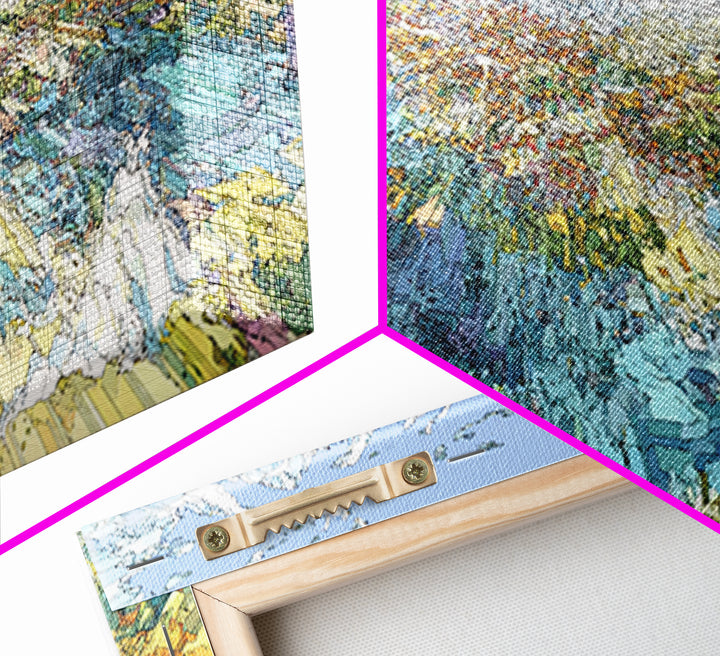 Wind Swept Abstract Coastal Fields Wall Art, Modern African Art Print, Textured Landscape Decor, Dreamy Panoramic Canvas