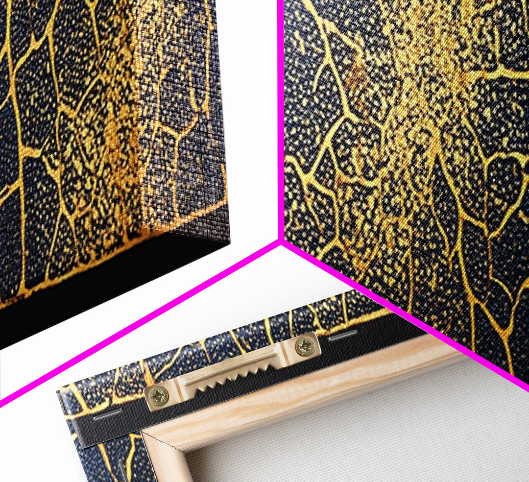 Black Gold Abstract Crackle Pattern Wall Art, African Abstract Canvas Print, Geometric Luxury Decor, Textured Art Print Gift
