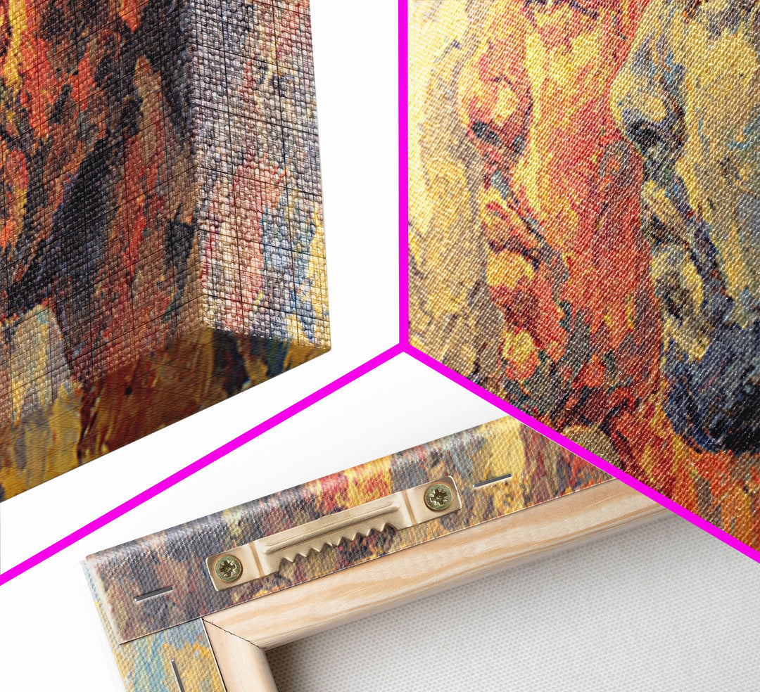 Textured African Ancestral Profiles Canvas Print, Afrocentric Wall Decor, Black History Portrait, Panoramic Art Gift For Home