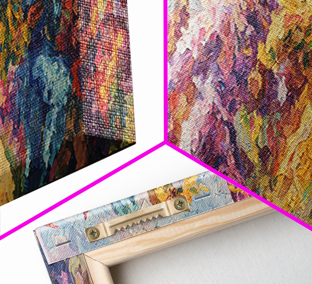 Vibrant African Dancers In Colorful Abstract Movement Framed Canvas Print, African Painting, Black Art, Statement Wall Art