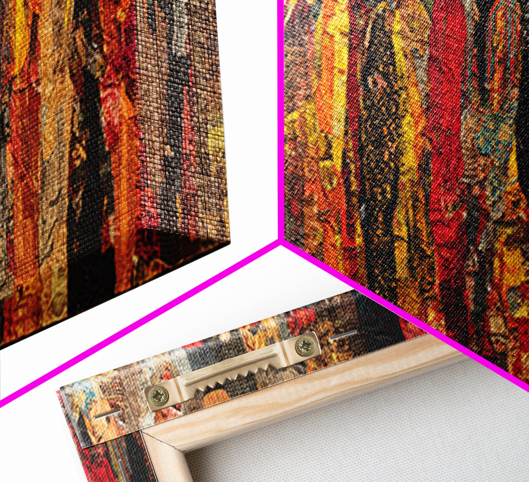 Vibrant African Street Fashion Wall Art, Modern Black Art, Cultural Portrait Canvas, Afrocentric Decor, Statement Wall Decor