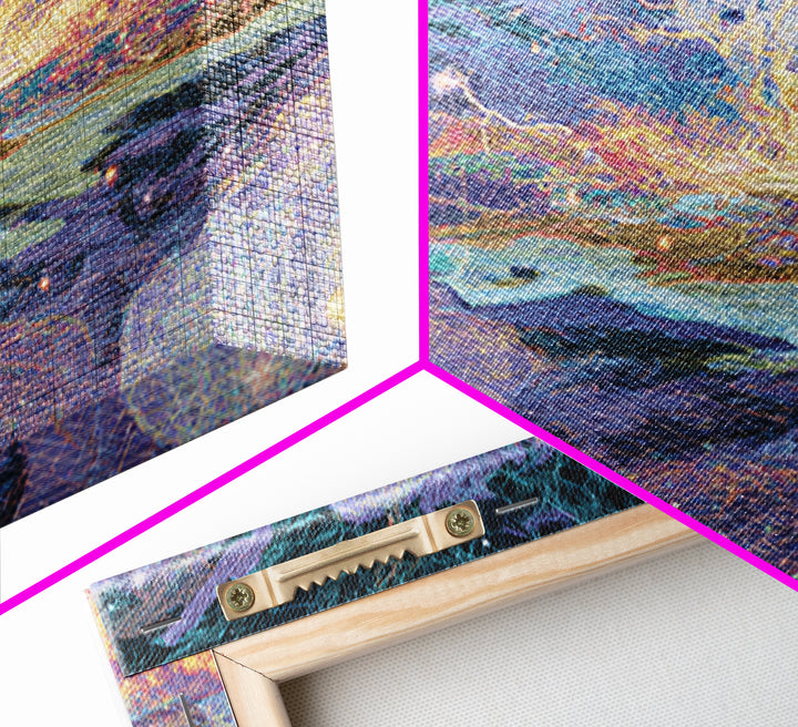 Electric Africa Map Network Canvas Print, Digital Art Africa, Abstract Wall Art, Afrofuturism Decor, Modern Office Decor