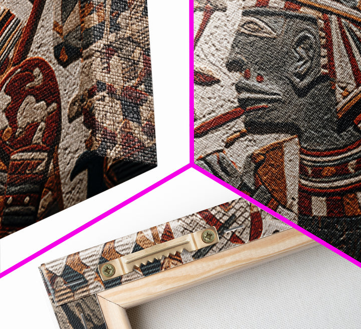 Ancient Egyptian Pharaoh Relief Wall Art, African Egyptian Art Print, Tribal Stone Texture, Cultural Home Decor Gift For Living Room