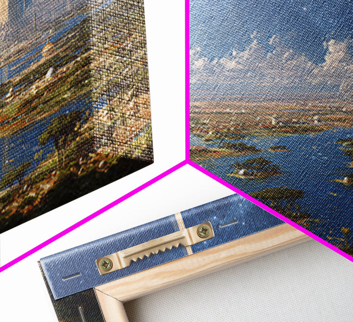 Afrofuturist African Cityscape Wall Art, Futuristic Nile Landscape, Digital Art Africa, Modern Canvas Print, Large Decor Art