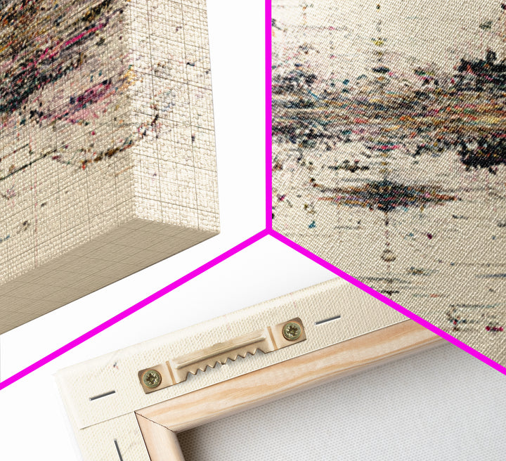 Expansive Abstract Data Field Wall Art, Modern Geometric Lines, Minimalist Office Decor For Tech Studio And Home Gallery