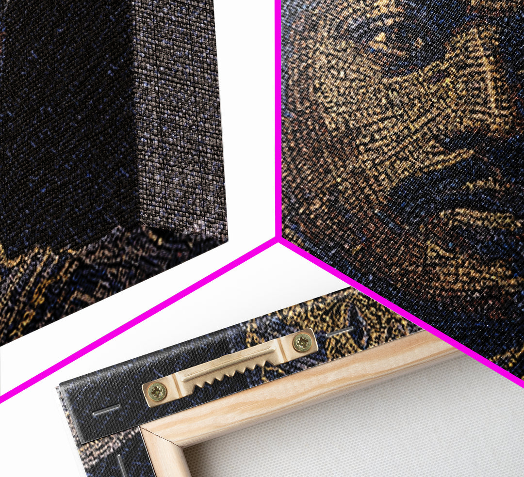 Regal African King Portrait Canvas Print, Black Man Art, African American Art, Gold Jewelry Canvas, Afrocentric Wall Decor