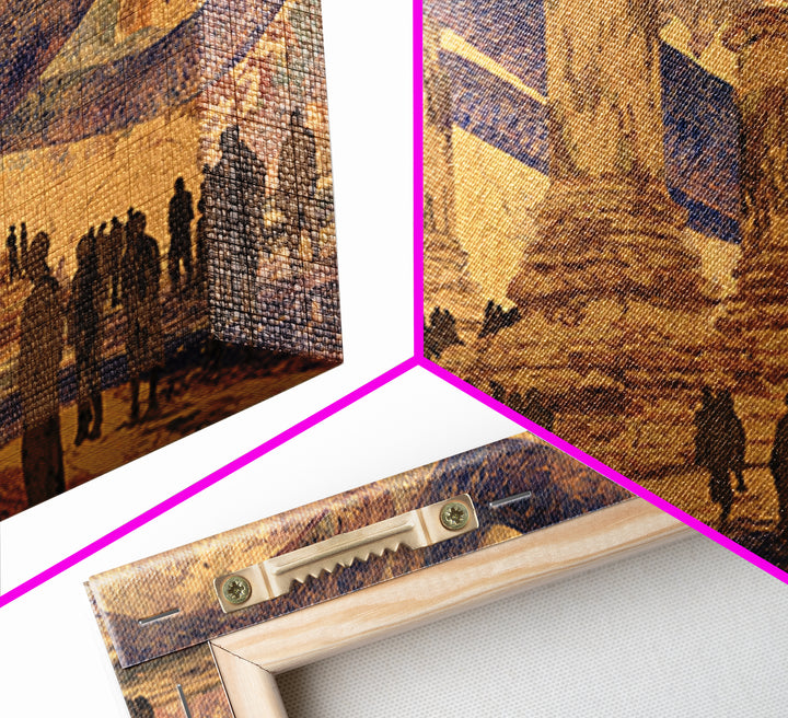 Ancient Columns Beneath Giant Serpent Canopy Wall Art, Surreal African Inspired Fantasy Landscape, Statement Home Decor Art