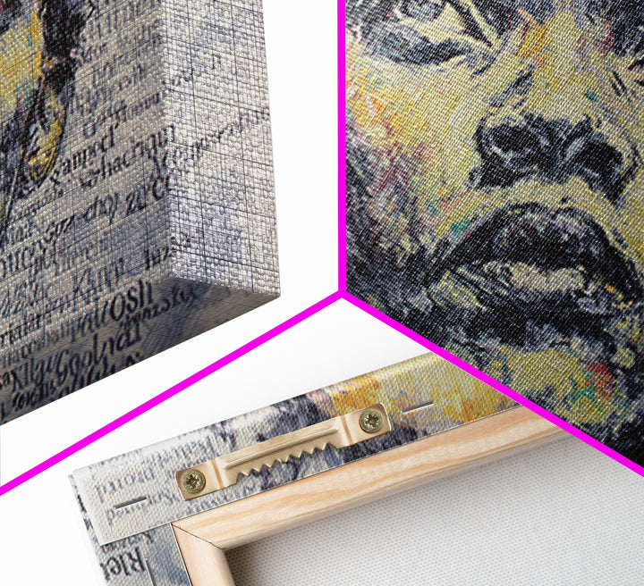 Textured Black Woman Portrait With Words Wall Art, African American Art, Melanin Print, Empowerment Gift, Modern Home Decor