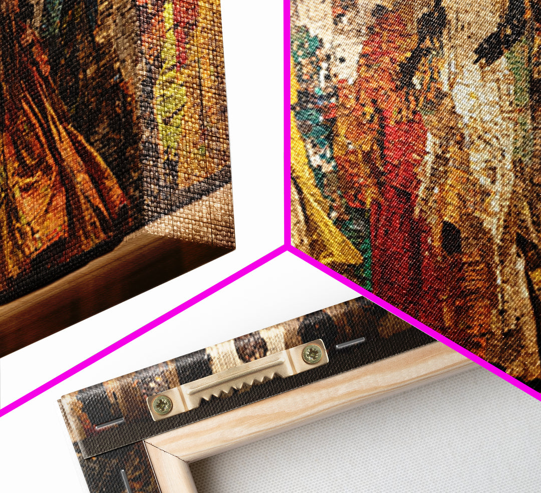 Elegant African Women Fashion Parade Wall Art, Textured Black Woman Art, African American Art, Luxury Canvas Decor, Statement Piece