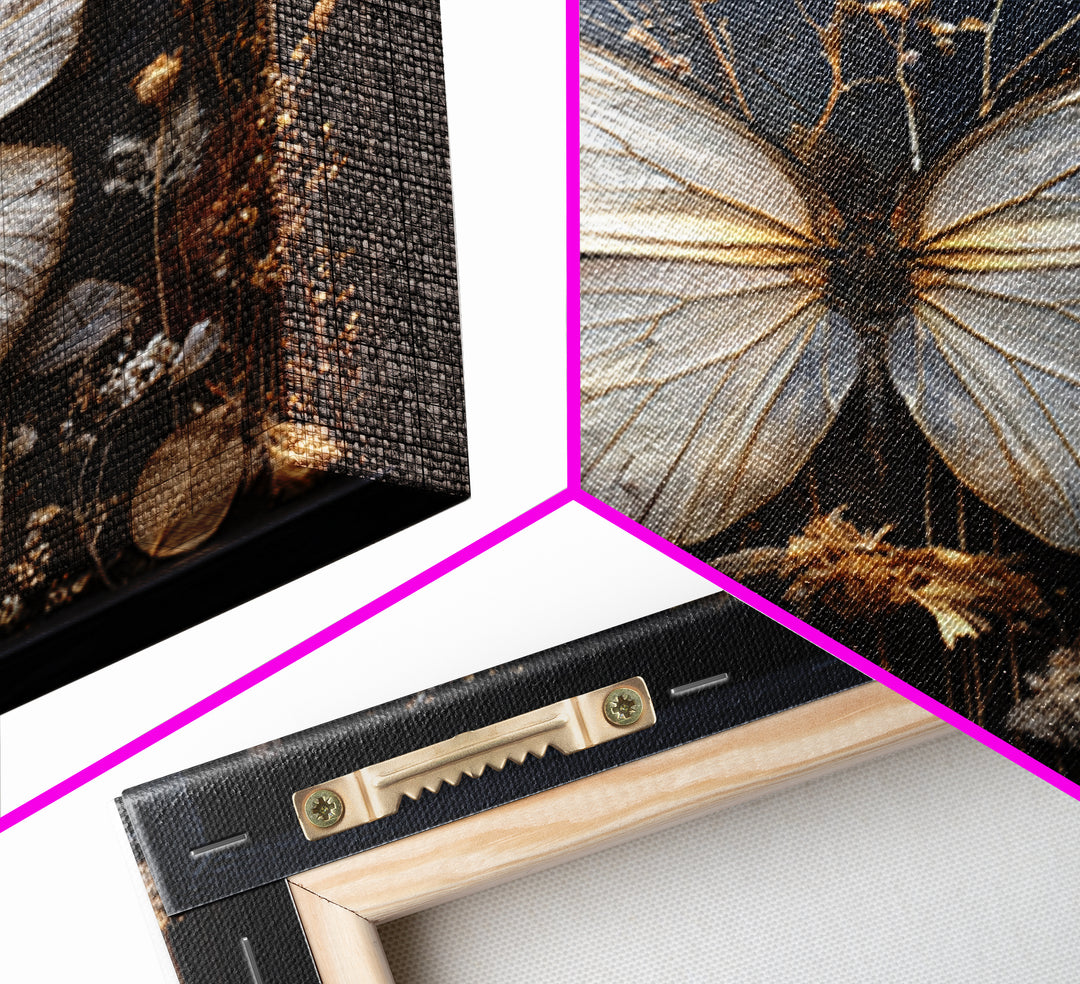 Butterfly Specimen Composition Canvas Print, Animal Art, Printable Wall Art, Living Room Decor, Creature, Boho Wall Art, ANI-1x1-23