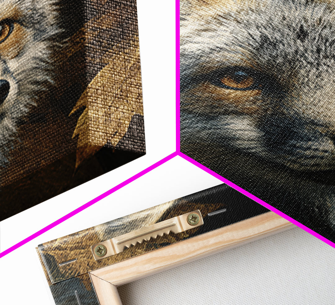 Dignified Fox Portrait Canvas Print, Animal Art, Modern Decor, Living Room Decor, Oil Painting, Creature, Home Decor, ANI-1x1-49