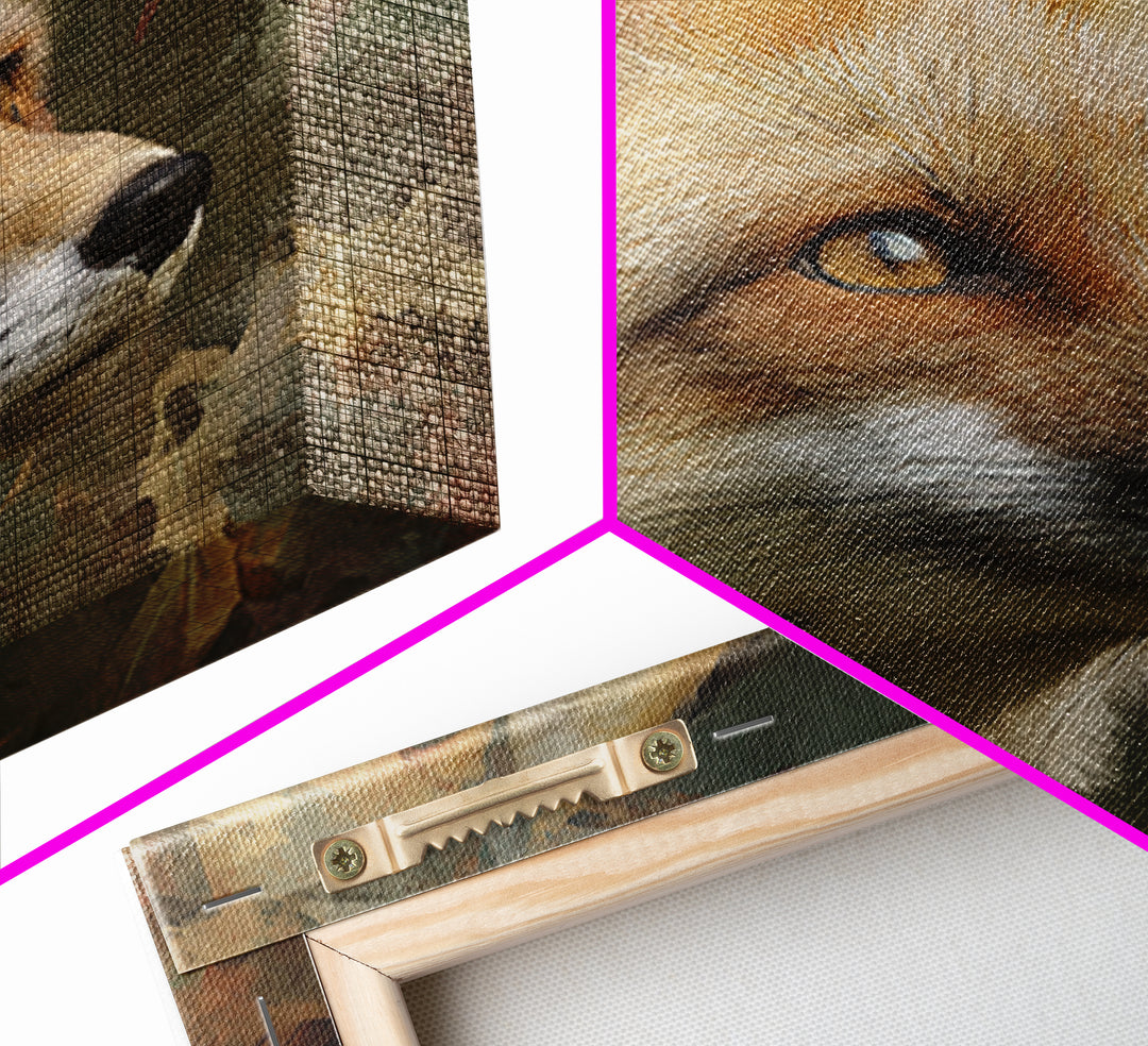 Dignified Fox Portrait Canvas Print, Animal Art, Wall Art, Living Room Decor, Fine Art, Creature, Nursery Decor, Art Deco, ANI-1x1-97